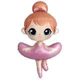 A Ballerina Foil Balloon.