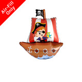 An unpackaged Pirate Ship Foil Balloon.