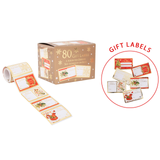 A roll of 80 Christmas Traditional Gift Labels.