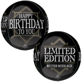 A 16 inch Orbz Happy Birthday Prime of Life Foil Balloon, manufactured by Anagram.