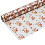A roll of Autumn Pumpkin Cello Film Wrap.