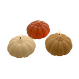 A set of three Pumpkin Candles.