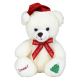 An 8 inch Christmas White Bear Sitting Plush.