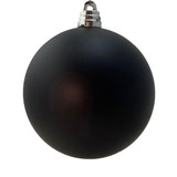 A 15cm black large matte bauble.