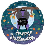 An 18 inch happy Halloween twilight bat foil balloon, manufactured by Anagram.