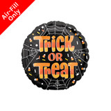 A 9 inch trick or treat spooky delight foil balloon, manufactured by Anagram.