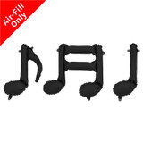 A pack of 3, 22 inch Musical Note Garland Foil Balloons, manufactured by Partydeco.