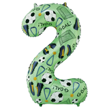 34 inch Green Football Number 2 Foil Balloon (1)