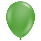A pack of 50 11" Green Latex Balloons, manufactured by Tuftex.