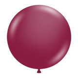 A pack of 25 17" Sangria Latex Balloons, manufactured by Tuftex.