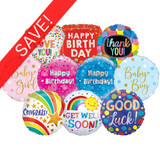 18 inch Occasion & Messages Foil Pack (50 Balloons) 18 inch Occasion & Messages Foil Pack (50 Balloons)