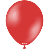 A pack of 25 18" Metallic Red Latex Balloons, manufactured by Kalisan.
