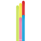 A pack of 50 160 Carnival Assorted Kalisan Nozzle Up Entertainer Balloons.