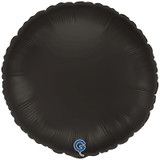 18" Fumè Black Satin Round Foil Balloon (1) - UNPACKAGED