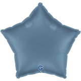 18" Blue Jeans Satin Star Foil Balloon (1) - UNPACKAGED