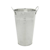 Silver Galvanised Metal Vase - 30cm (1)