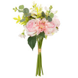 Light Pink Hand Tied Rose and Dahlia Bunch (1)