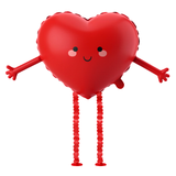 38 inch Red Heart Walking Foil Balloon (1)