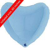 36" Matte Blue Heart Foil Balloon (1)