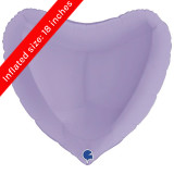 36" Matte Lilac Heart Foil Balloon (1) 36" Matte Lilac Heart Foil Balloon (1)