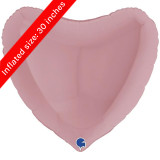 36" Matte Pink Heart Foil Balloon (1)