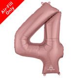 16 inch Anagram Rose Gold Number 4 Foil Balloon (1) 16 inch Anagram Rose Gold Number 4 Foil Balloon (1)