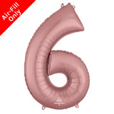 16 inch Anagram Rose Gold Number 6 Foil Balloon (1) 16 inch Anagram Rose Gold Number 6 Foil Balloon (1)