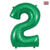 34 inch Oaktree Green Number 2 Foil Balloon (1)