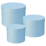 Light Blue Hat Boxes (3)