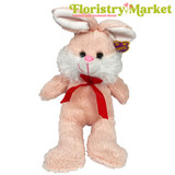 12.5 inch Blush Rabbit With Bow (1) 12.5 inch Blush Rabbit With Bow (1)