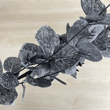 90cm Metallic Black Eucalyptus Spray (1)