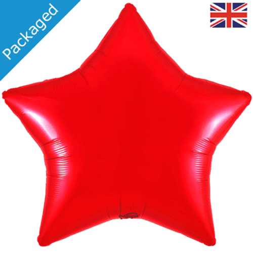 36" Red Star Shaped Foil Balloon (1) - Packaged 36" Red Star Shaped Foil Balloon (1) - Packaged