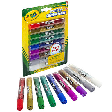 Crayola Washable Glitter Glue Set (9)