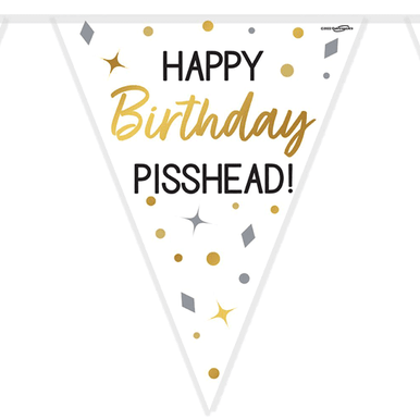 Happy Birthday P*** Head Foil Bunting - 3.9m (1)
