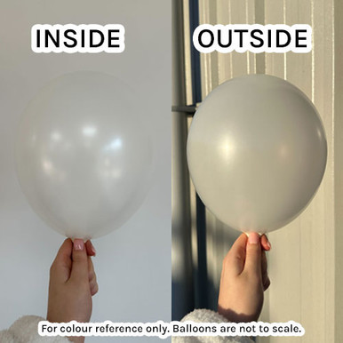 5" Metallic White Gemar Latex Balloons (50)