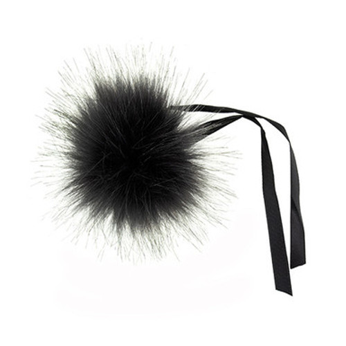 Grey Faux Fur Pom Pom - 60mm (1)