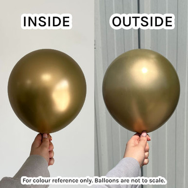 12" Mirror Gold Kalisan Latex Balloons - XL Bag (250)
