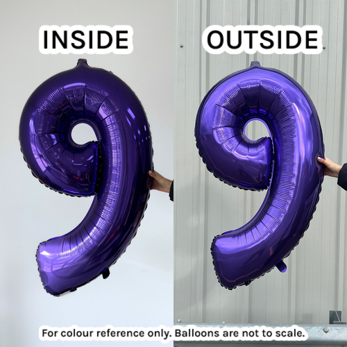 34 inch Oaktree Purple Number 0 Foil Balloon (1)