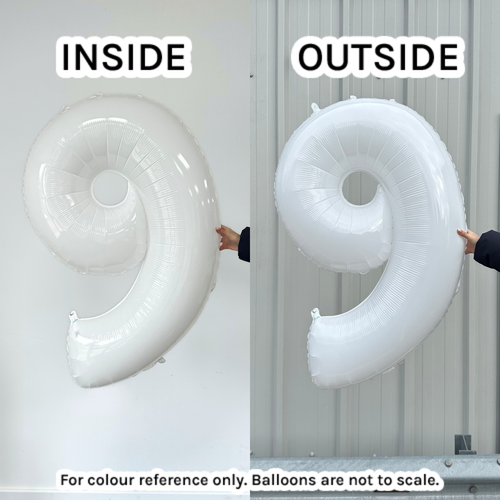 40 inch Shiny White Numbers Starter Kit - 36 Balloons