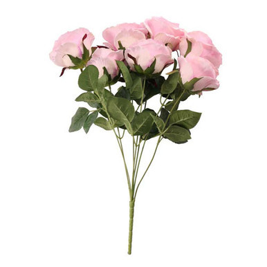 50cm Dusky Pink & Lilac Rose Bunch - 7 Heads