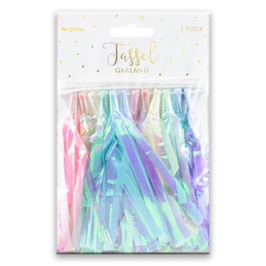 Pastel & Iridescent Tassel Garland - 1.2m (1)