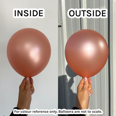 24" Metallic Rose Gold Sempertex Latex Balloons (3)