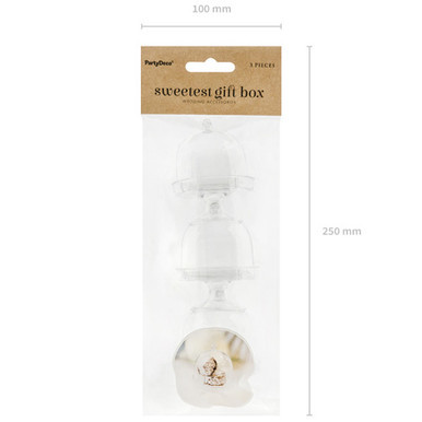 7.5cm Cake Stand Clear Plastic Favour Boxes (3)