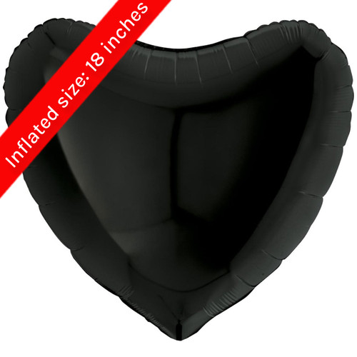 36" Black Heart Foil Balloon (1) 36" Black Heart Foil Balloon (1)