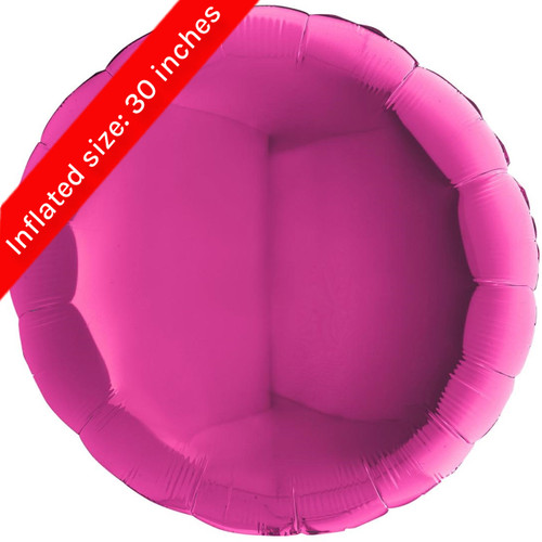 36" Magenta Round Foil Balloon (1)
