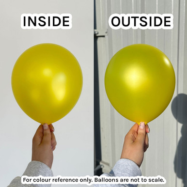 5" Metallic Yellow Sempertex Latex Balloons (100)