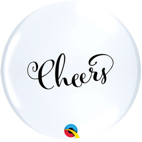 11 inch Cheers Top Print White Latex Balloons (50) 11 inch Cheers Top Print White Latex Balloons (50)