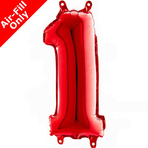 14 inch Red Number 1 Foil Balloon (1) 14 inch Red Number 1 Foil Balloon (1)