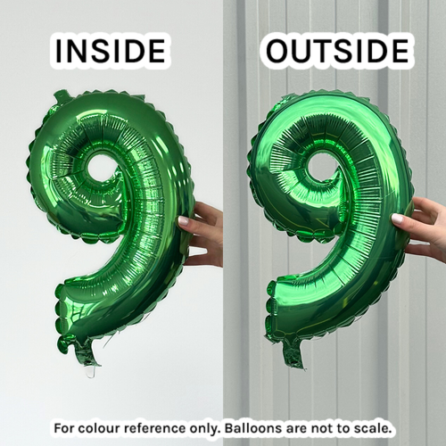 14 inch Green Number 9 Foil Balloon (1)