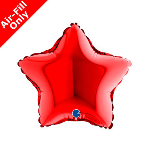 9" Red Star Foil Balloon (1) - UNPACKAGED 9" Red Star Foil Balloon (1) - UNPACKAGED